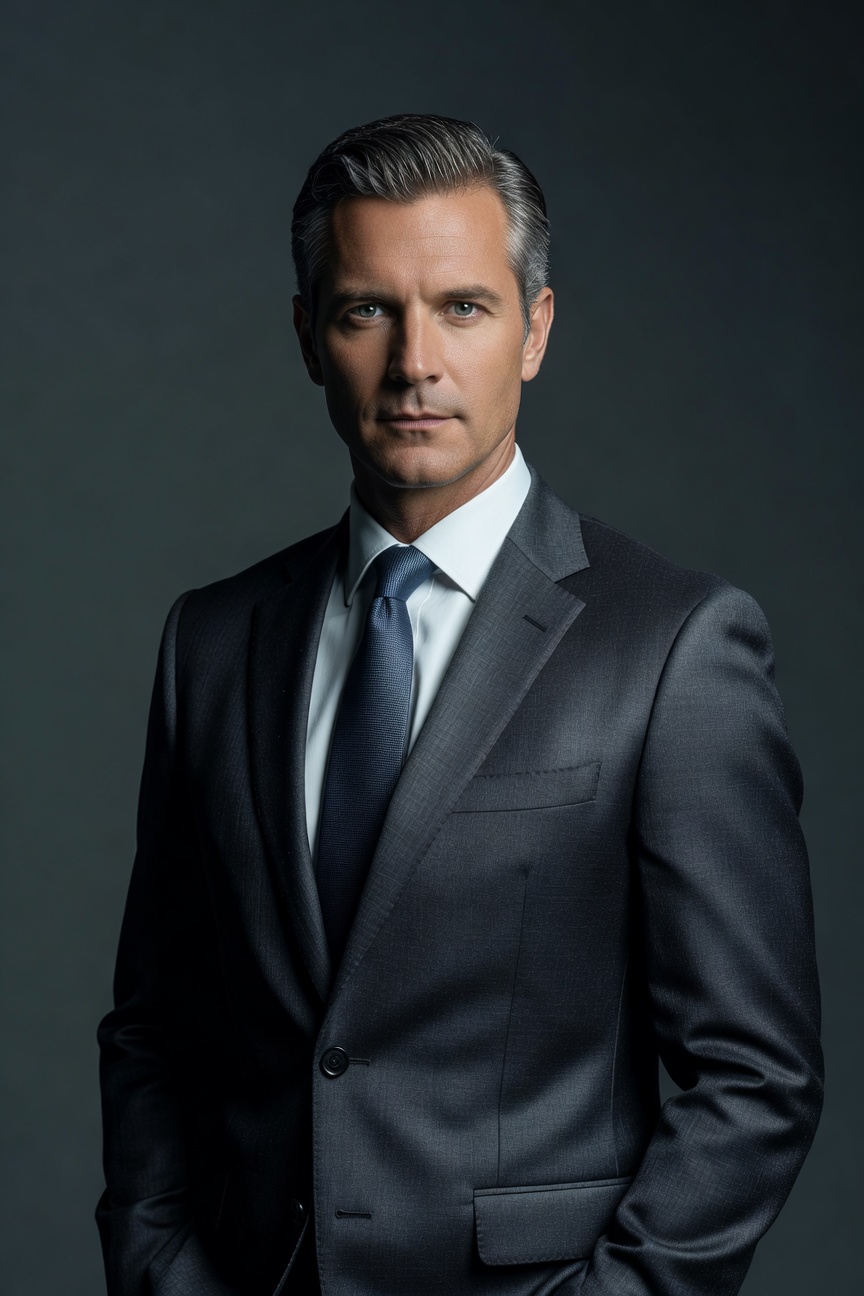 AI corporate executive headshot style