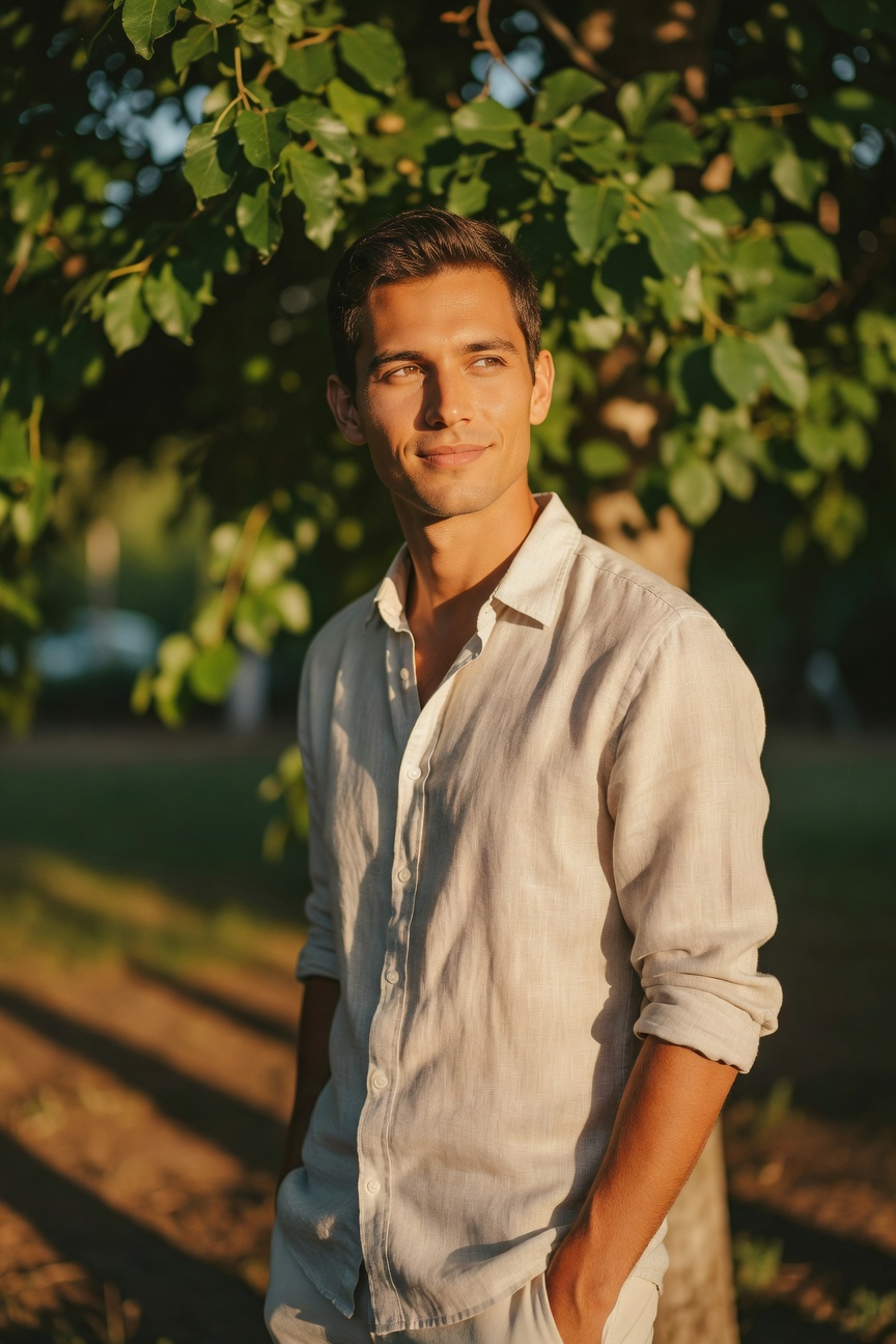 AI natural light portrait style