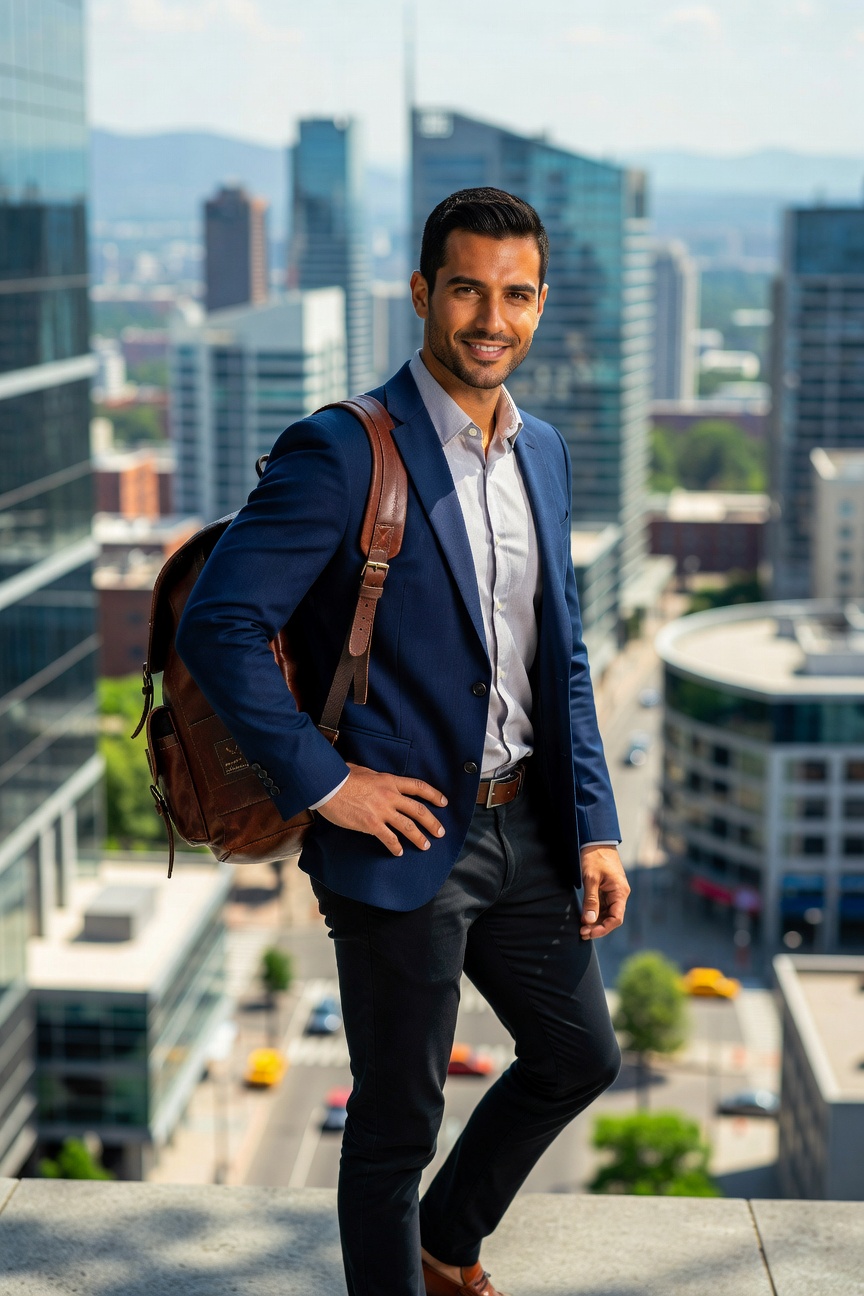 AI outdoor lifestyle headshot style