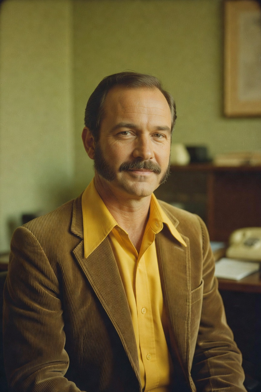 AI retro vintage headshot style